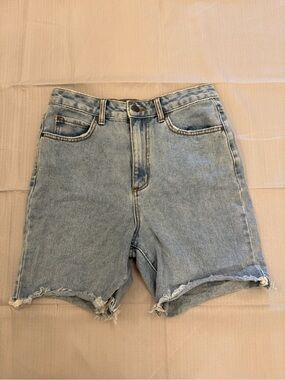 Billabong Light Blue Raw Hem High-Rise Denim Shorts
